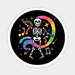 Dancing Skeleton Rainbow Magnet